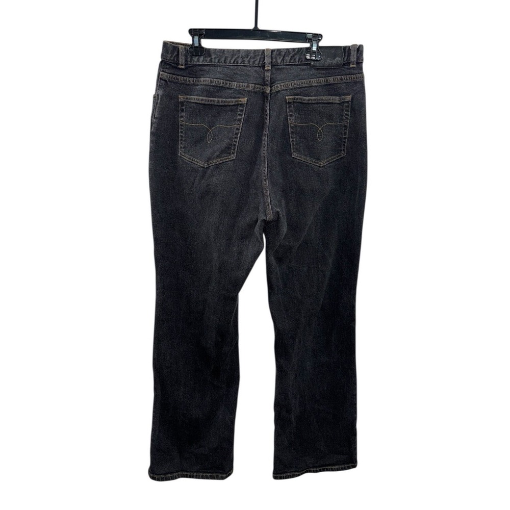 VTG LAUREN JEANS CO Ralph Lauren Womens 14W Black Wash Straight Leg Jeans Retro - Picture 3 of 10